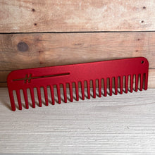 Load image into Gallery viewer, Heircomb Abbey Wide Tooth Matte Red