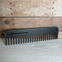 Load image into Gallery viewer, Heircomb Abbey Wide Tooth Metal Comb in Matte Pewter finish