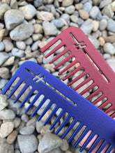 Load image into Gallery viewer, Heircomb Wide Tooth Matte Blueberry & Matte Cherry