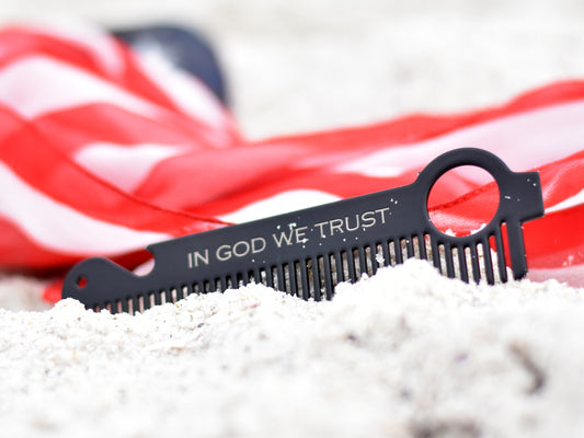Heircomb Executor Metal Hair and Beard Comb We The People