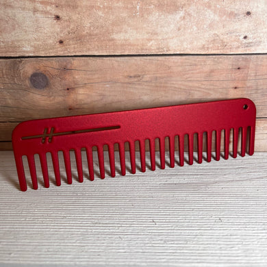 Heircomb Abbey Wide Tooth Matte Red