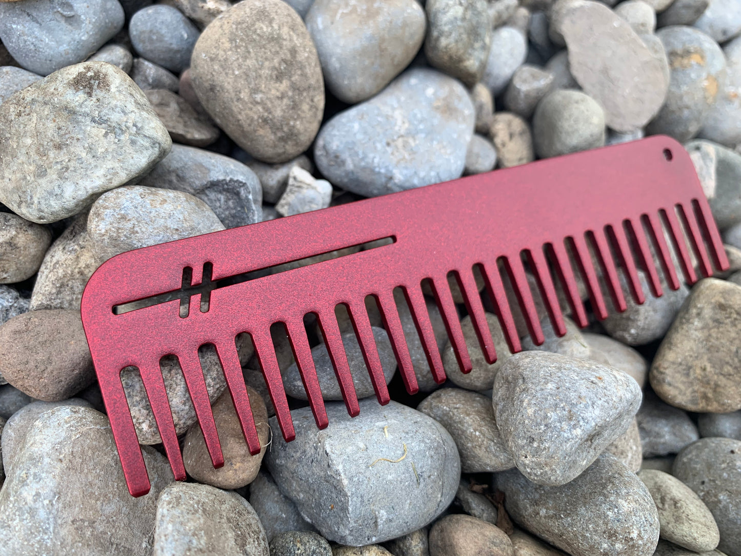 Heircomb Abbey Wide Tooth Matte Cherry