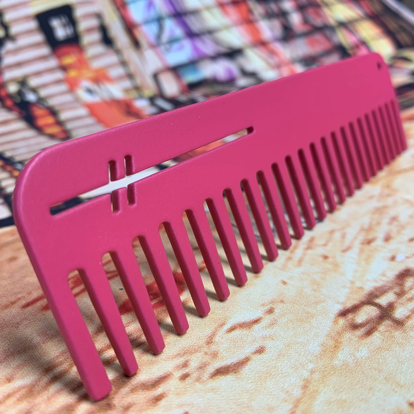 Heircomb Abbey Wide Tooth Matte Pink