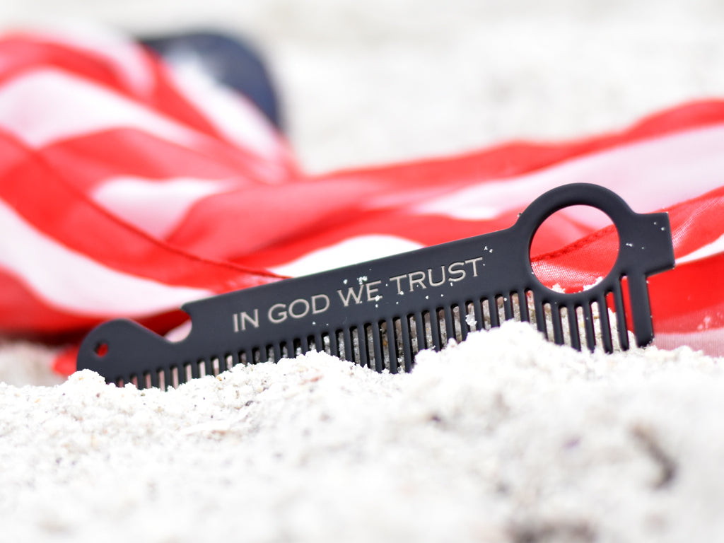 Heircomb Executor Metal Hair and Beard Comb We The People