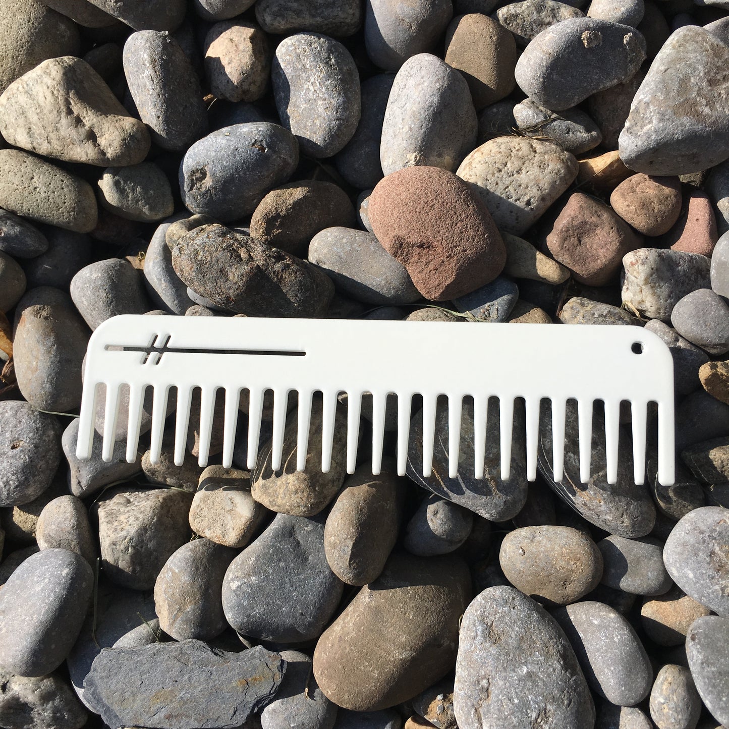 Heircomb Wide Tooth Matte White