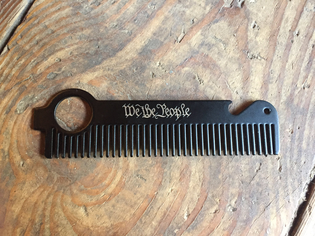 Heircomb Executor Metal Hair and Beard Comb We The People